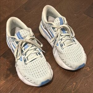 Brooks Blue and White Running Shoes